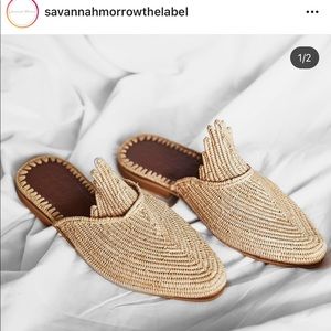 Savannah morrow Morocco raffia slide shoe
